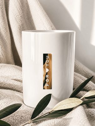 FOR YOU porcelain mug with gold lettering