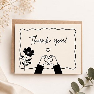Minimalist Thank You Card Printable